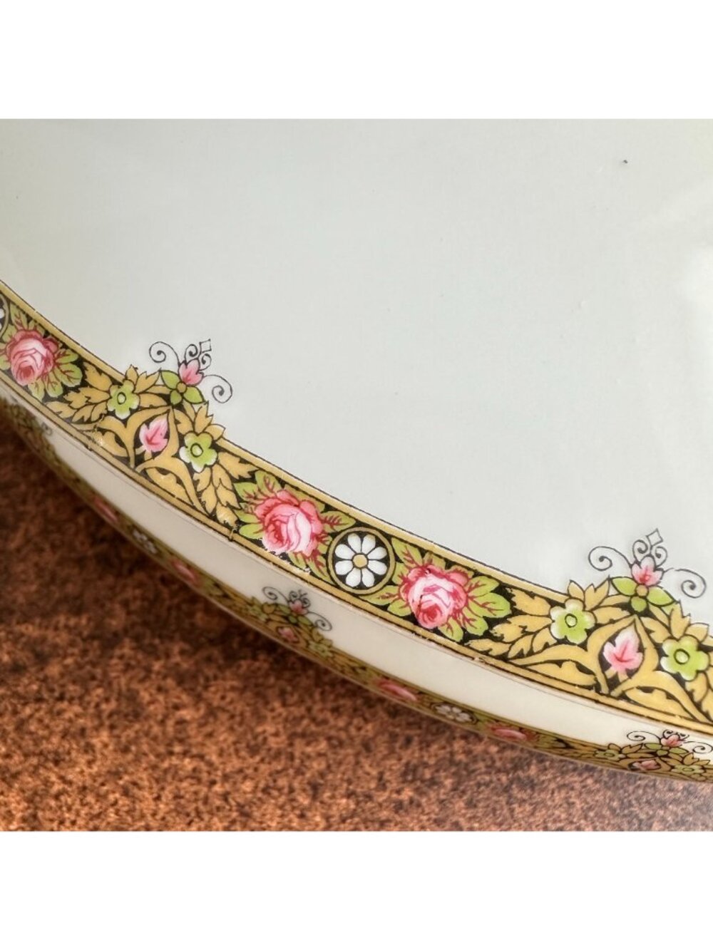 Antique Limoges Covered Vegetable Tureen A Lanternier LNT39 Pink Roses Gold Gilt - Picture 3 of 12